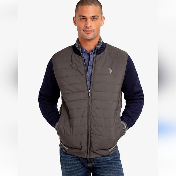 RALPH LAUREN US Polo Assn Men's Bomber Sweater Jacket Full Zip , NEW XL - Picture 4 of 7